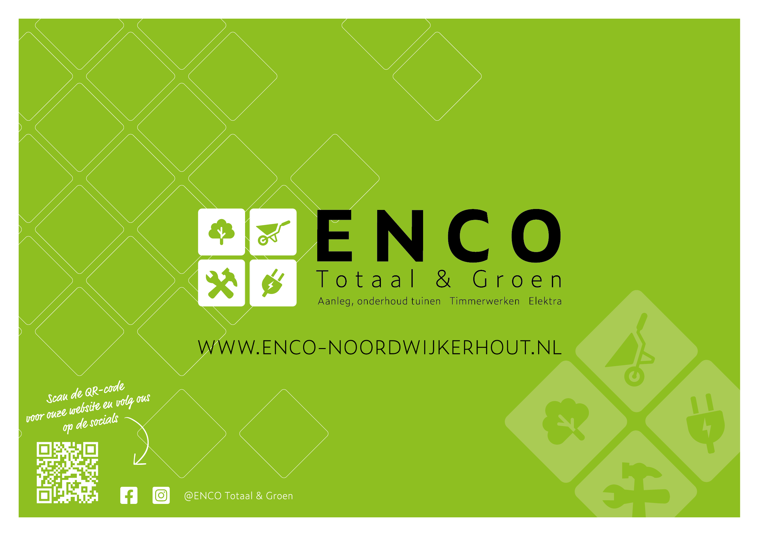 ENCO Totaal en Groen logo spandoek